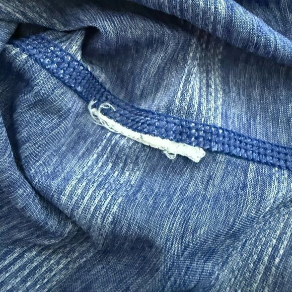 Nike Elastika Elevate Training Loose Fit Size Small Blue Striped Racerback Tank - Picture 4 of 5